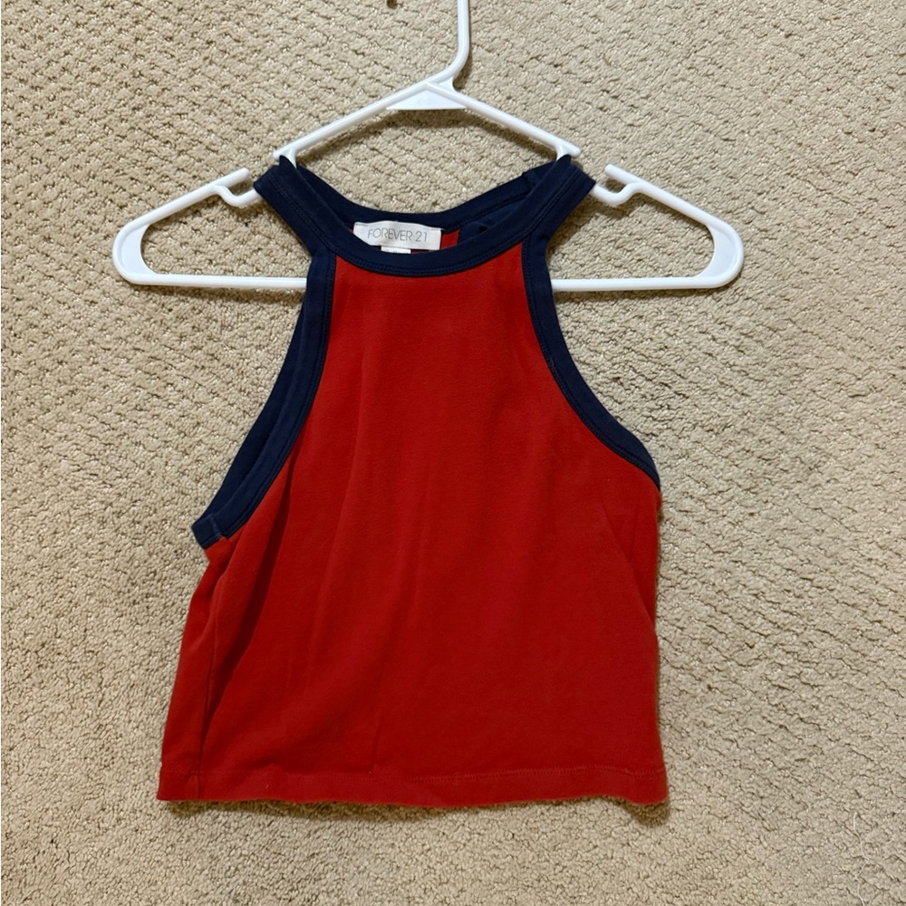 Forever 21 Red and Blue Tank Top